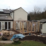 Oak frame installation